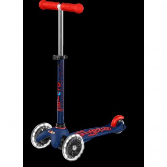 Самокат MICRO MINI DELUXE темно-синий LED светящиеся колеса Самокат MICRO MINI DELUXE темно-синий LED светящиеся колеса